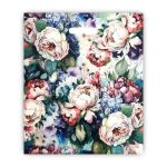 Пакет "Кремовые цветы", полиэтиленовый с вырубной ручкой, 38х45 см, 60 мкм - 25 шт.