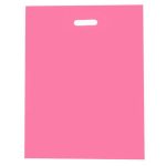 Пакет полиэтиленовый с вырубной ручкой, Розовый 40-50 См, 30 мкм - 50 шт.