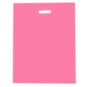 Пакет полиэтиленовый с вырубной ручкой, Розовый 40-50 См, 30 мкм - 50 шт.