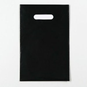 Пакет полиэтиленовый с вырубной ручкой, Черный 20-30 См, 70 мкм - 50 шт.