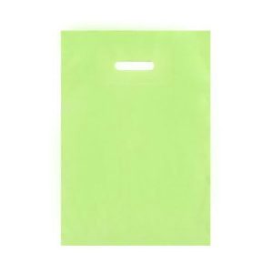 Пакет полиэтиленовый с вырубной ручкой, Салатовый 30-40 См, 30 мкм - 50 шт.