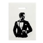 Пакет полиэтиленовый "Джентльмен" бело-черный 30х40 см 50 мкм - 100 шт.