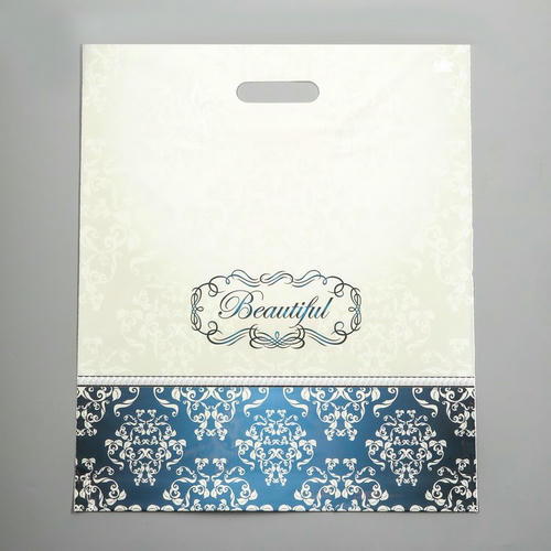 Пакет "Прекрасный", полиэтиленовый с вырубной ручкой, 38х45 см, 60 мкм - 50 шт.