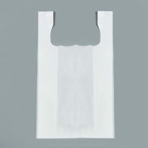 Пакет майка, полиэтиленовый, белый 24 х 42 см, 8 мкм - 100 шт.