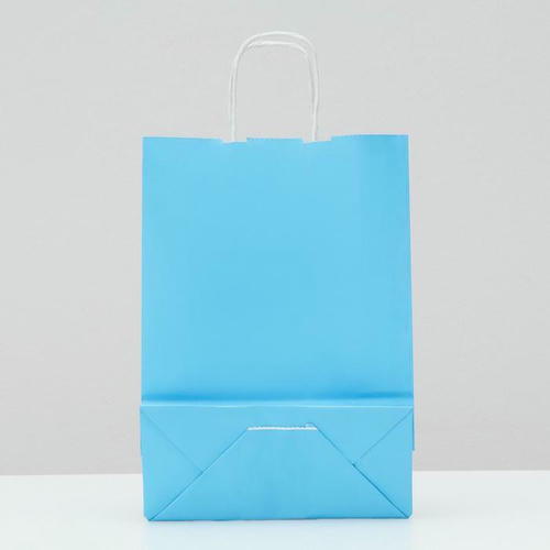 Пакет крафт Голубой, 18 х 8 х 25 см - 10 шт. — изображение 2