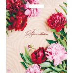 Пакет "Красивые пионы", полиэтиленовый, с вырубной ручкой, 38 х 45 см, 60 мкм - 50 шт.