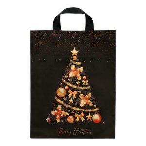 Пакет "Золотая ёлочка", полиэтиленовый с петлевой ручкой 28 x 35, 50 мкм - 20 шт.