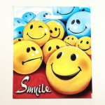 Пакет "Смайлики", полиэтиленовый с вырубной ручкой 40х47 см, 45 мкм - 50 шт.