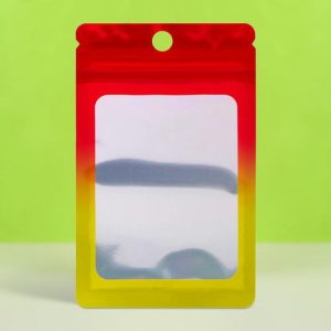 Пакет Зип-лок с окном, с еврослотом, огонь, 7 х 10 см - 100 шт.