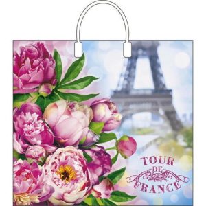 Пакет "Тур-де-франс", полиэтиленовый с пластиковой ручкой, 90 мкм 38 х 35 см - 10 шт.