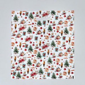 Пакет "Рождественский вечер", полиэтилен. с вырубн. ручкой, 38х47 см, 60 мкм - 5 шт.