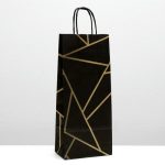 Пакет крафт "Геометрия", 14 х 8 х 33 см - 10 шт.