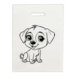 Пакет полиэтиленовый "Друг человека" бело-черный 30х40 см 50 мкм - 100 шт.