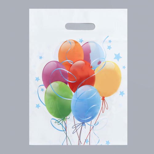 Пакет "Шары", полиэтиленовый, с вырубной ручкой, 30 х 40 см, 50 мкм - 20 шт.