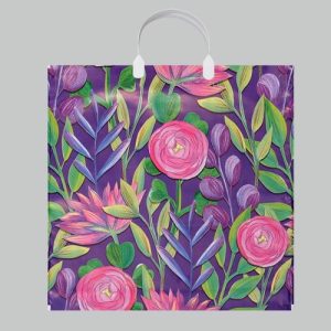 Пакет "Лепесток", полиэтиленовый с пластиковой ручкой, 36х33 см, 80 мкм - 10 шт.