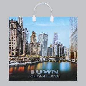 Пакет "Центр", полиэтиленовый с пластиковой ручкой, 100 мкм 40 х 44 см - 10 шт.