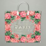 Пакет "Сады Парижа", полиэтиленовый с пластиковой ручкой, 37 х 34 см, 80 мкм - 10 шт.