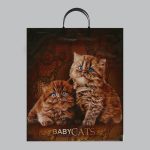 Пакет "Бэбикэтс", полиэтиленовый с пластиковой ручкой, 40 х 44, 100 мкм - 10 шт.