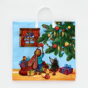 Пакет "История игрушек", полиэтиленовый с пластиковой ручкой, 38х35 см, 90 мкм - 10 шт.