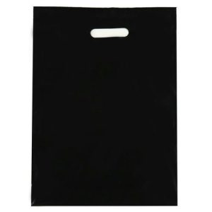 Пакет полиэтиленовый с вырубной ручкой, чёрный, 30 х 40 см, 50 мкм - 50 шт.