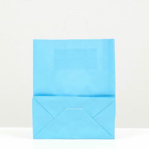 Пакет крафт "Радуга" голубой, 22 х 12 х 27 см - 10 шт. — изображение 2