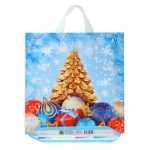 Новый год. Пакет "Зимняя гармония", полиэтиленовый с петлевой ручкой, 42х38 см - 25 шт.