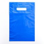 Пакет полиэтиленовый с вырубной ручкой, Лазурный 20-30 См, 50 мкм - 50 шт.