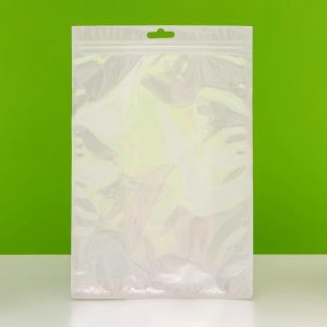 Пакет Zip-lock ПП, белый, со сплошным окном, плоский, еврослот, 16 х 24 см - 100 шт.