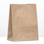 Пакет бумажный, фасовочный, крафт, прямоугольное дно, 22 х 12 х 29 см - 100 шт.