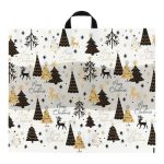 Пакет "Зимний лес", полиэтиленовый с петлевой ручкой 60 x 50, 70 мкм - 10 шт.