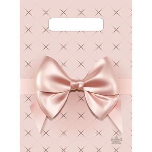 Пакет "Персиковый бант", полиэтиленовый, с вырубной ручкой, 19 х 25 см, 30 мкм - 100 шт.