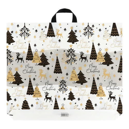 Пакет "Зимний лес", полиэтиленовый с петлевой ручкой 60 x 50, 70 мкм - 10 шт. — изображение 2