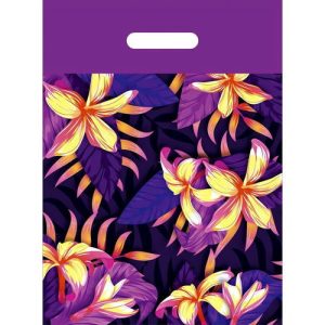 Пакет "Бразильская ночь" полиэтиленовый с вырубной ручкой, 50 мкм, 30 х 40 см - 50 шт.