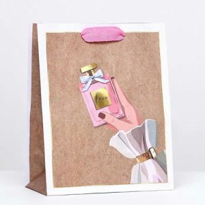 Пакет крафт "Love" 18 х 22,3 х 10 см - 6 шт.