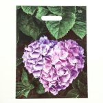 Пакет "Сердце Гортензии", полиэтиленовый с вырубной ручкой, 40х31 см, 60 мкм - 50 шт.