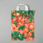 Новый год. Пакет "Новогодний десерт", полиэтиленовый с петлевой ручкой, 28х35 см - 25 шт.