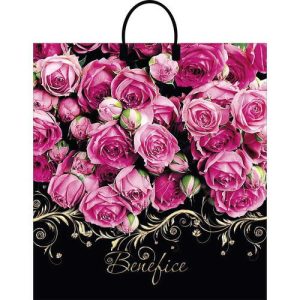 Пакет "Бенефис", полиэтиленовый с пластиковой ручкой, 40 х 44, 100 мкм - 10 шт.