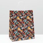 Пакет крафт "Космос", 22 х 12 х 27 см - 10 шт.