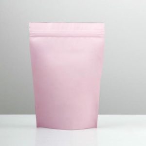 Пакет дой-пак, матовый, розовый, 14 х 20 х 4 см - 50 шт.