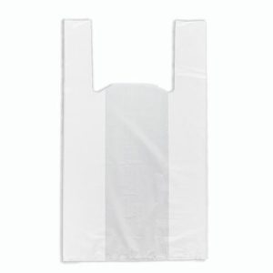 Пакет майка полиэтиленовый 30 + 16 х 50 см, 18 мкм, белый "Нулёвка" - 100 шт.