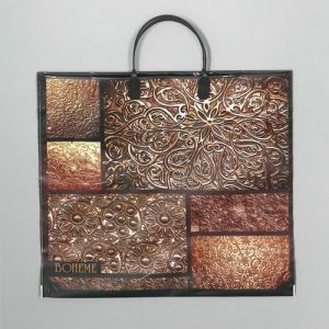 Пакет "Богема", полиэтиленовый с пластиковой ручкой, 90 мкм, 38 х 35 см - 10 шт.