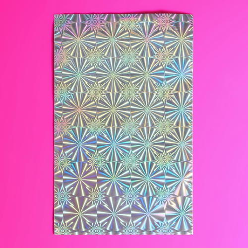 Пакет подарочный голографический с липкой лентой, "Калейдоскоп", 10x14+2 см - 50 шт. — изображение 2