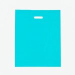 Пакет полиэтиленовый с вырубной ручкой, бирюзовый 40-50 См, 30 мкм - 50 шт.