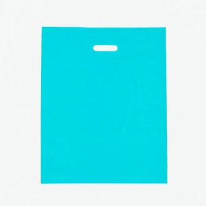 Пакет полиэтиленовый с вырубной ручкой, бирюзовый 40-50 См, 30 мкм - 50 шт.