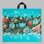 Новый год. Пакет "Снежное варьете", полиэтиленовый с петлевой ручкой, 60х50 см - 25 шт.