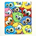 Пакет "Забавные птички", полиэтиленовый с вырубной ручкой, 38х45 см, 60 мкм - 5 шт.