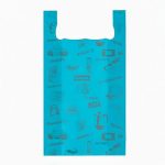 Пакет майка, полиэтиленовый "Электроника", бирюзовый, 41 х 72, 17 мкм - 50 шт.