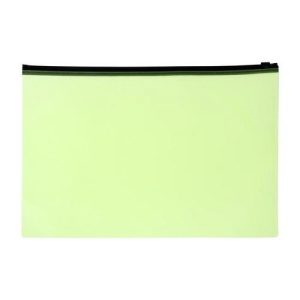 Папка-конверт на ZIP-молнии A4 150 мкм, Calligrata, салатовый неон - 12 шт.