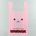 Пакет майка, полиэтиленовый "Зайчиха", розовый 26 х 48 см, 9 мкм - 100 шт.