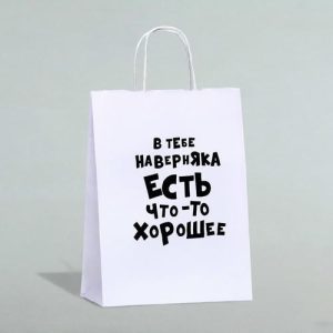 Пакет подарочный «В тебе наверняка есть что-то хорошее», 24 х 14 х 32 см - 1 шт.
